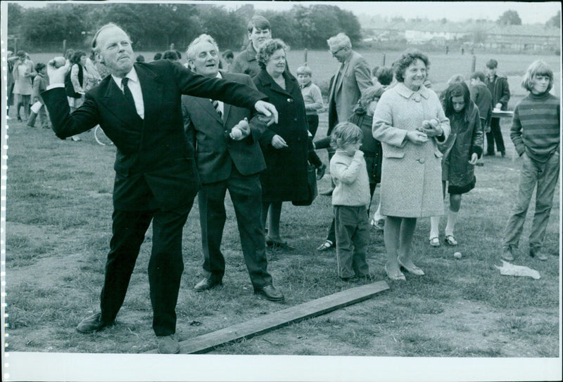 Monty Woodhouse, M.P. takes part in a side show at Iffley Mead Fete. - Vintage Photograph