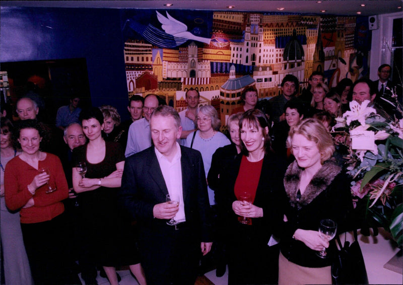 Humphrey Carpenter opening the Oxford 2001 Literary Festival at Raymond Blanc's Le Petit Blanc in Oxford, England. - Vintage Photograph