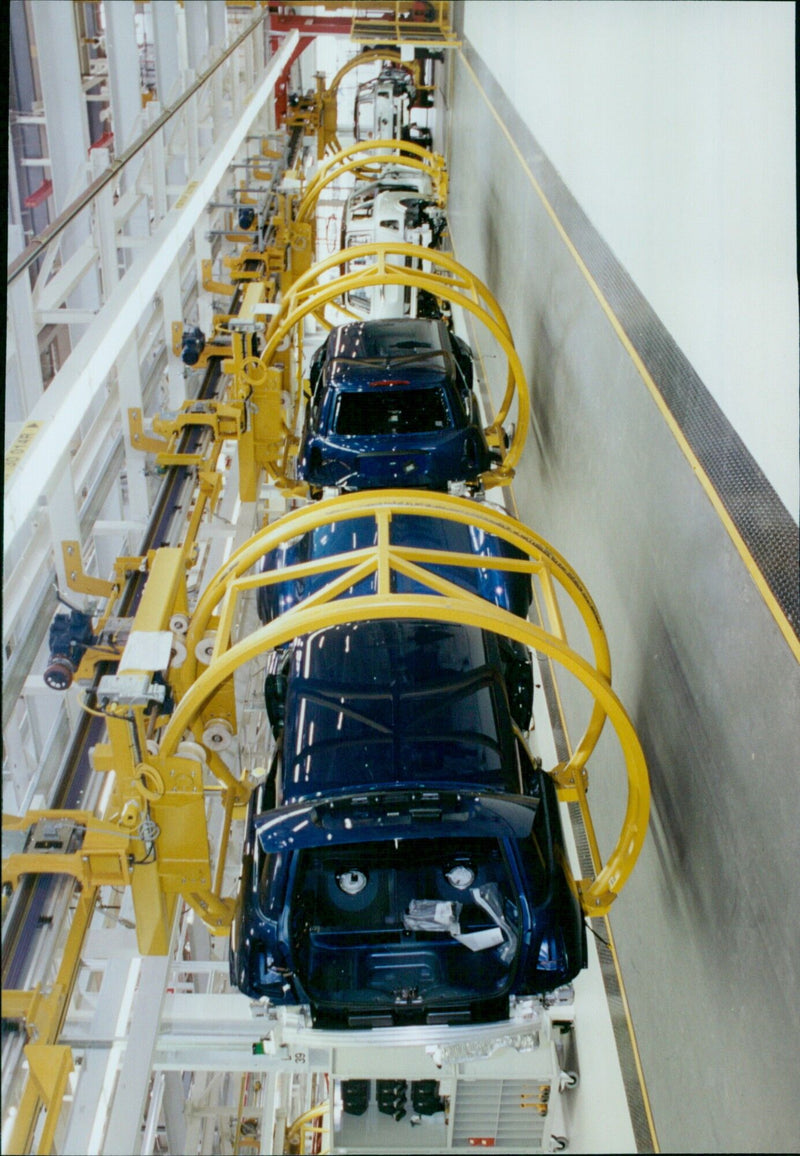 Journalists test drive the new MINI at the Cowley BMW Press Day. - Vintage Photograph