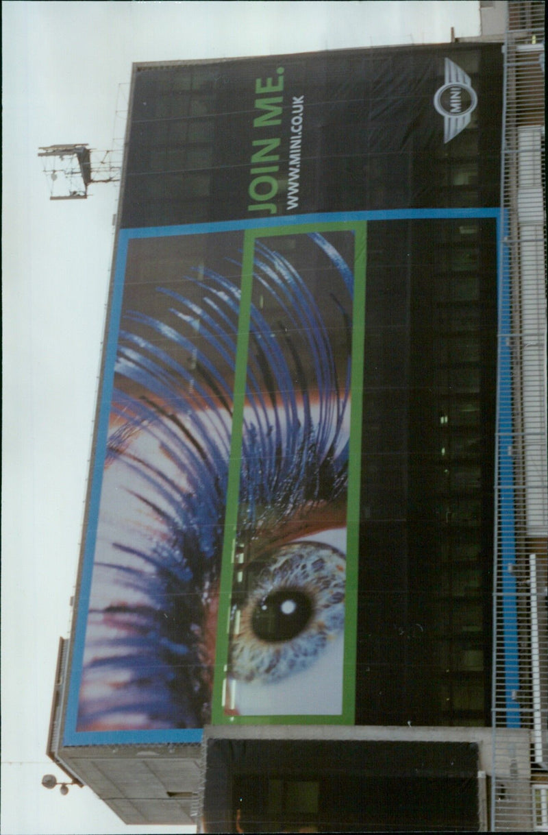 A BMW sign at the Cowley Works in Oxford. - Vintage Photograph