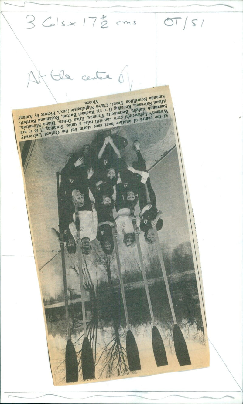 Oxford University Women’s Lightweight Crew Smile Despite Boat Race Storm. - Vintage Photograph