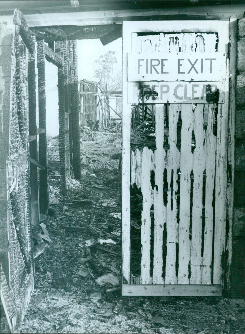 Firefighters respond to a fire at the Wallingford Sports Pavilion in Reading Road. - Vintage Photograph