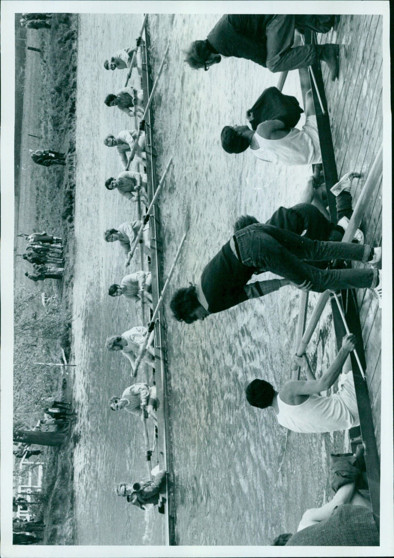 Elderly widow receives stamps for the spring from W.G. Willey RA DAM ship. - Vintage Photograph