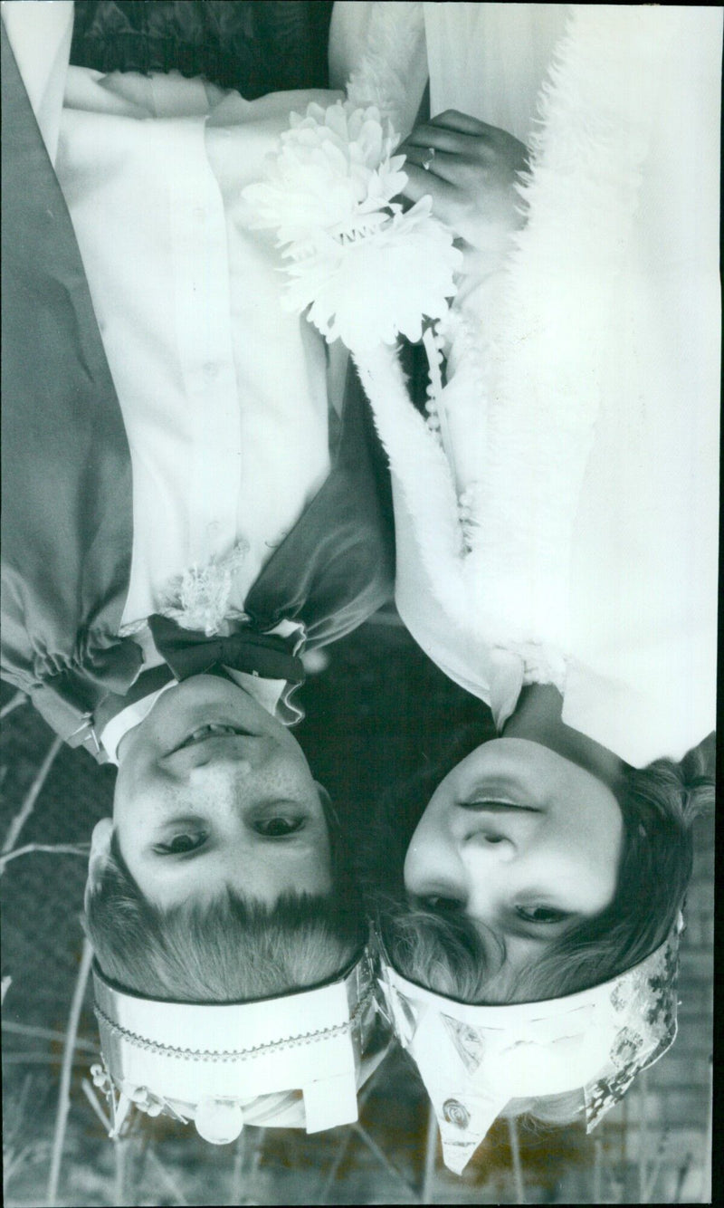 St. Aloysius Foyd School Carnival King Marcus McGilly Cuddy (9) and Queen Monica Jonzalez (4) at the school's annual carnival. - Vintage Photograph