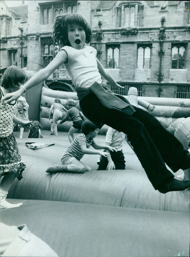 A view of St Giles Fair in Oxford, England. - Vintage Photograph