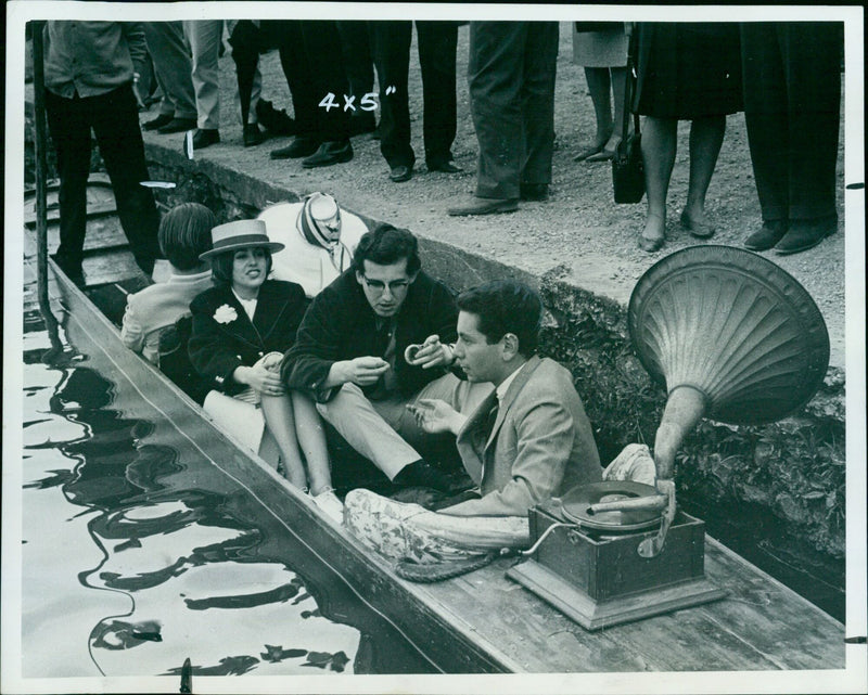 Musicians perform on stage during a music festival in Phnom Penh, Cambodia. - Vintage Photograph