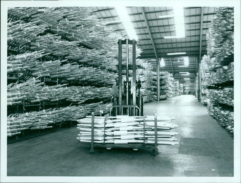 British Prime Minister Boris Johnson greets staff at the Unipart Chalgrove site in Oxfordshire. - Vintage Photograph