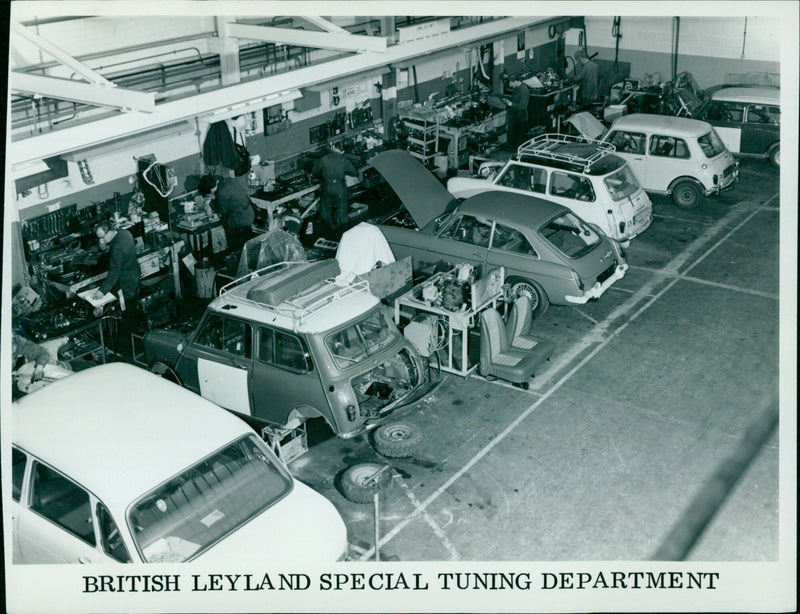 An employee of the British Leyland Special Tuning Department in Oxford, UK. - Vintage Photograph