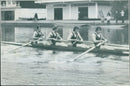 Four members of the Keble College Coxless Fours rowing team. - Vintage Photograph