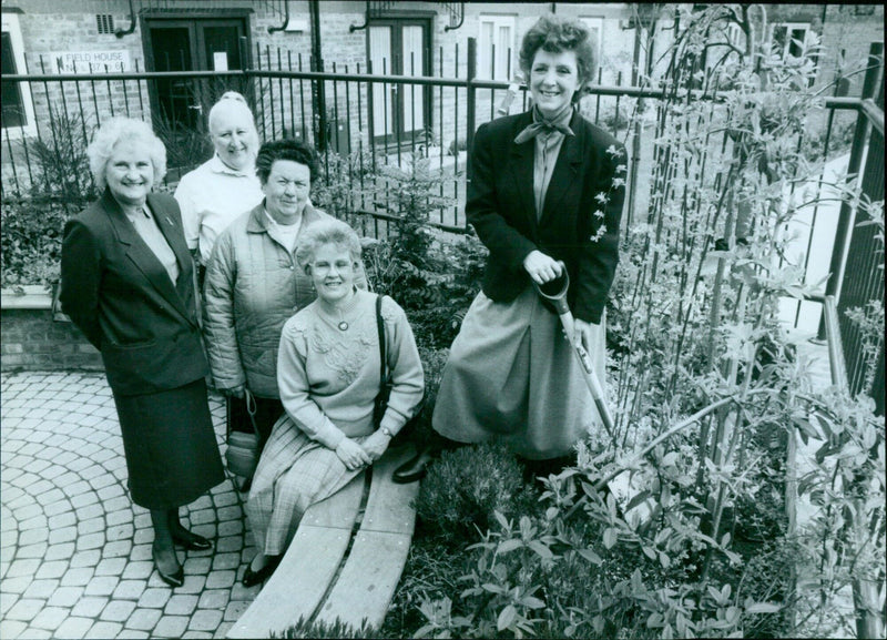 Residents of Vow Noust Vale replant trees in a communal effort. - Vintage Photograph