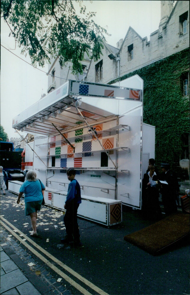 Police investigate an alleged rape at St Giles Fair in Oxford, England. - Vintage Photograph