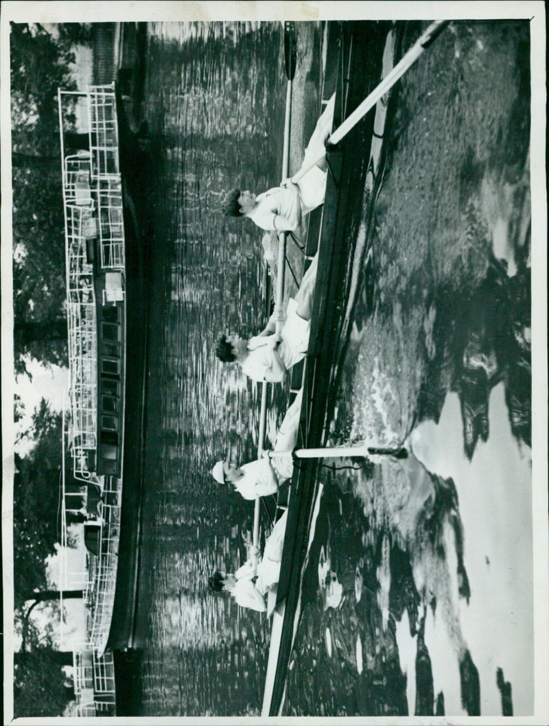 Members of the 3x3 basketball team celebrating a win. - Vintage Photograph