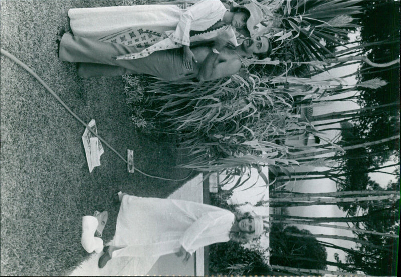 Spanish tennis player Farin Cl Wagostera Shkinda Cephristi poses for the camera in Madrid, Spain, on September 16, 1971. - Vintage Photograph