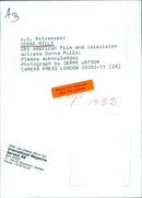 Actress Donna Mills, known for her roles in U.S. film and television, poses for a photograph. - Vintage Photograph