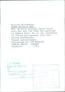 British actress Sarah Miles poses with her son Tom from her marriage to Robert Bolt. Tom is not intending to follow his parents into the acting profession. - Vintage Photograph