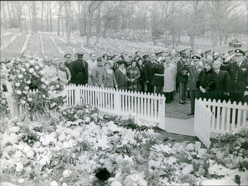 Residents of Langon, Toy Aire Bag, gather to celebrate the opening of the 01-24 Tch Caire bridge in Wtoridois, Cameroon on December 12, 2020. - Vintage Photograph