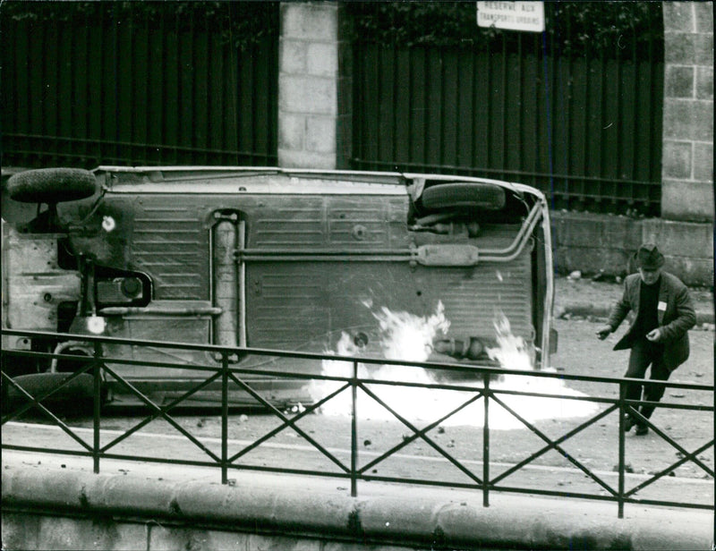 An ATV 966Pil and its parts are seen in this photo taken in Torsgatazi, Paris. The photo was taken for International Magazine Service (IMS) and is featured in the magazine Marie Claire. - Vintage Photograph