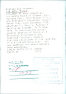 British businessmen Sir Hugh Fraser (l) and (r) attend the annual general meeting of Scottish & Universal Investments in London, England, in October 1976. - Vintage Photograph