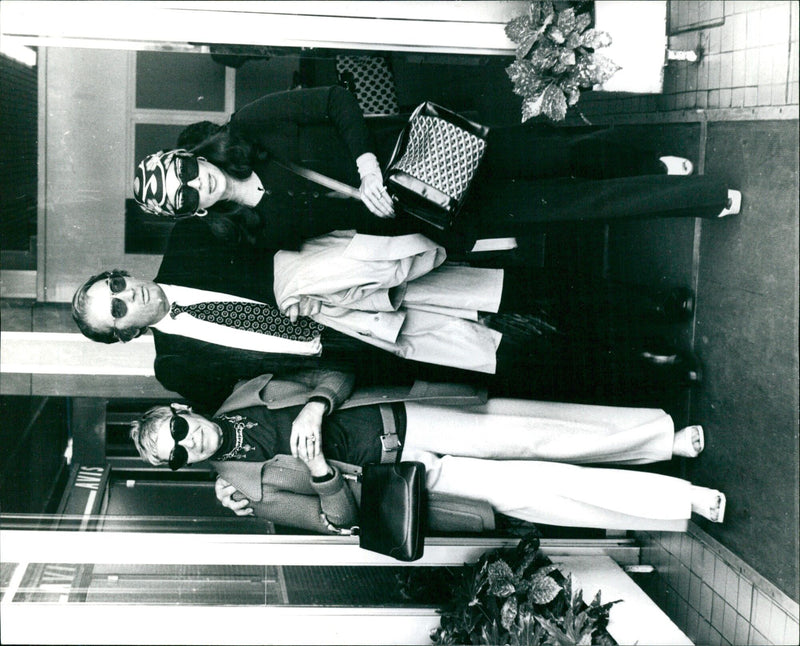 Paris Press 1 Editor Veronique ? poses for a photograph at the agency headquarters in Boulogne-sur-Seine, France on 1972-05-01. - Vintage Photograph