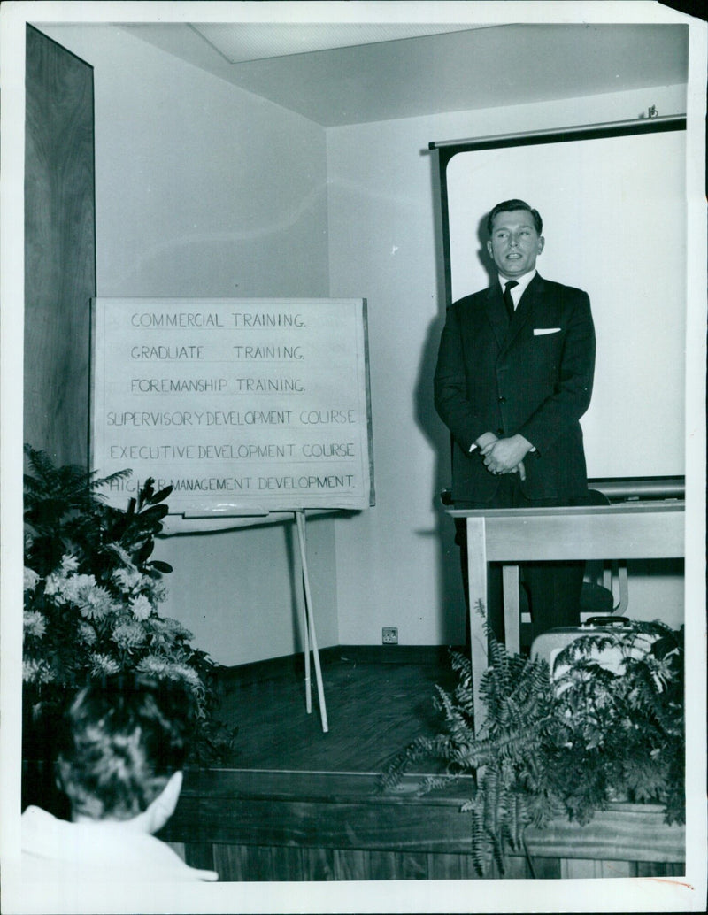 Parents attending a training course for apprentices at the Sany Limited in Oxford, England. - Vintage Photograph