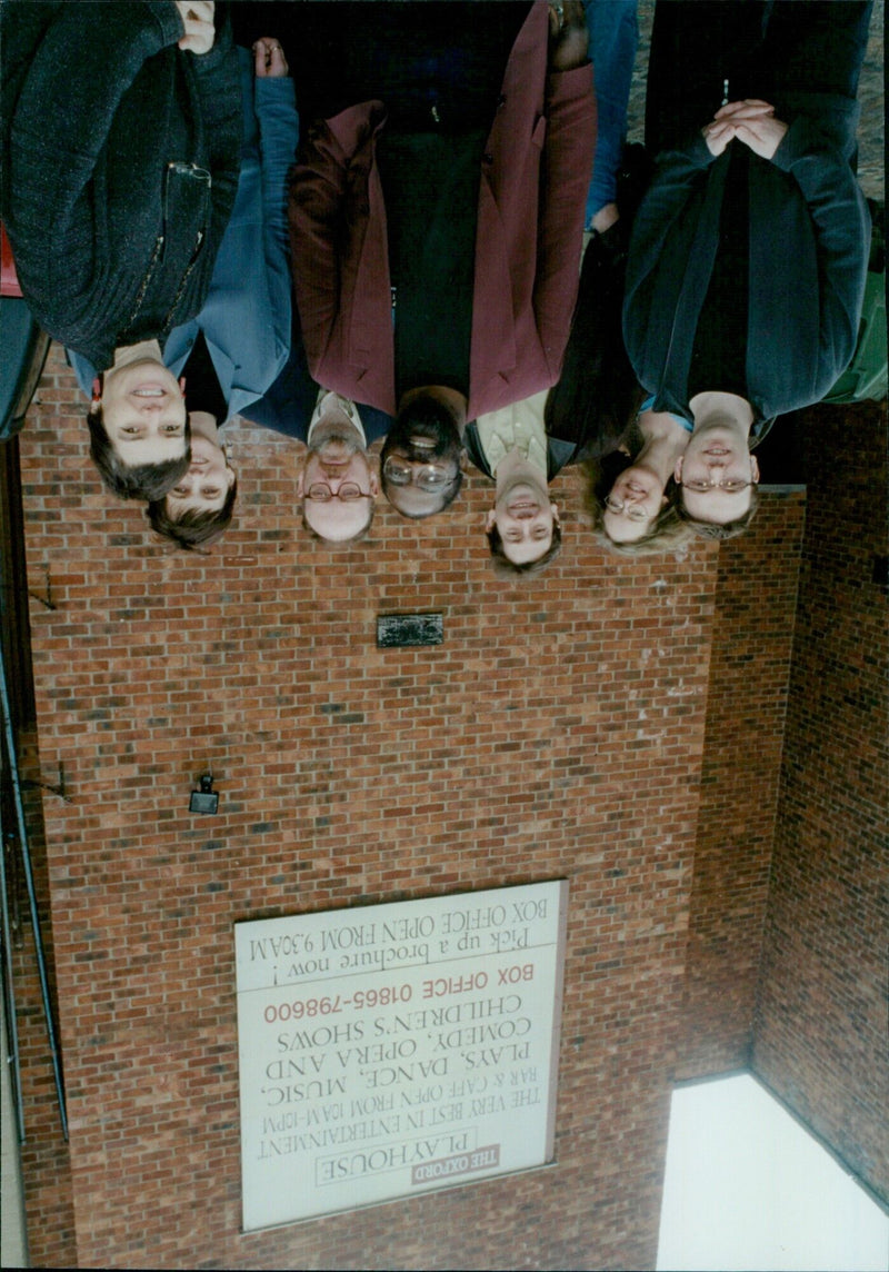 Representatives from Oxford's theatres gather to celebrate additional funding for their companies. - Vintage Photograph