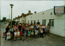 Residents of Knolles Road protest against the proposed Libra Drugs Rehabilitation Project moving into offices in their street. - Vintage Photograph