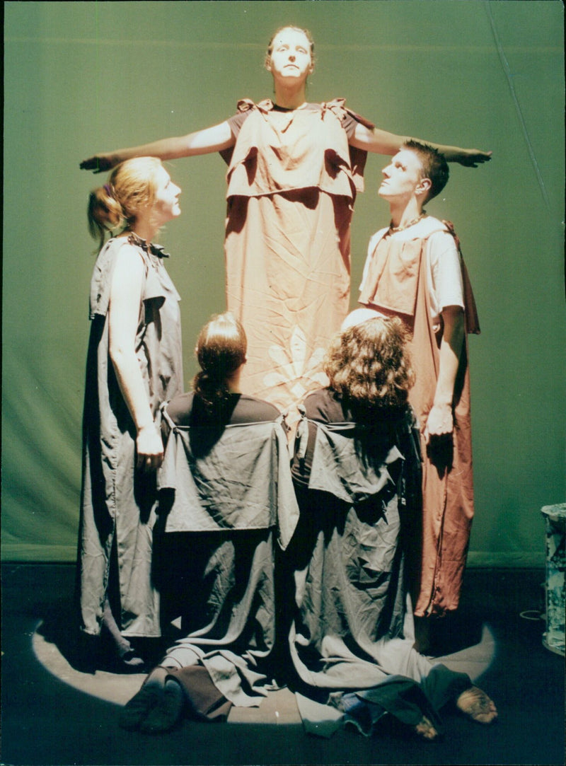 The cast and crew of the Oxford Pegasus Theatre take their play to Germany. - Vintage Photograph