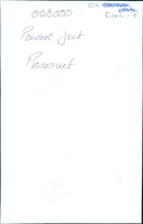 A man posing with a 3mg Lido DERMAL POWD THE 048000 POWERR jock ject propuet firms 25 Hep. - Vintage Photograph