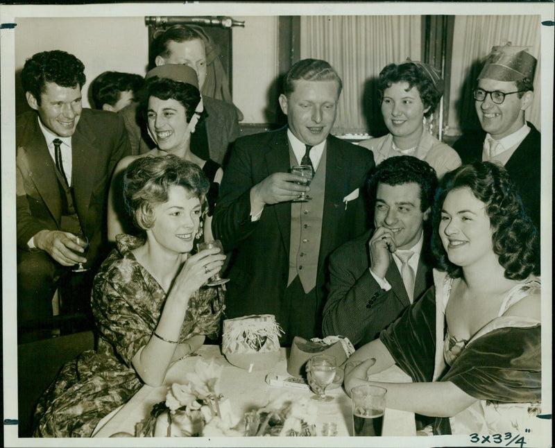 Members of the West Way (Botley) branch of Hartwells enjoying their staff party. - Vintage Photograph