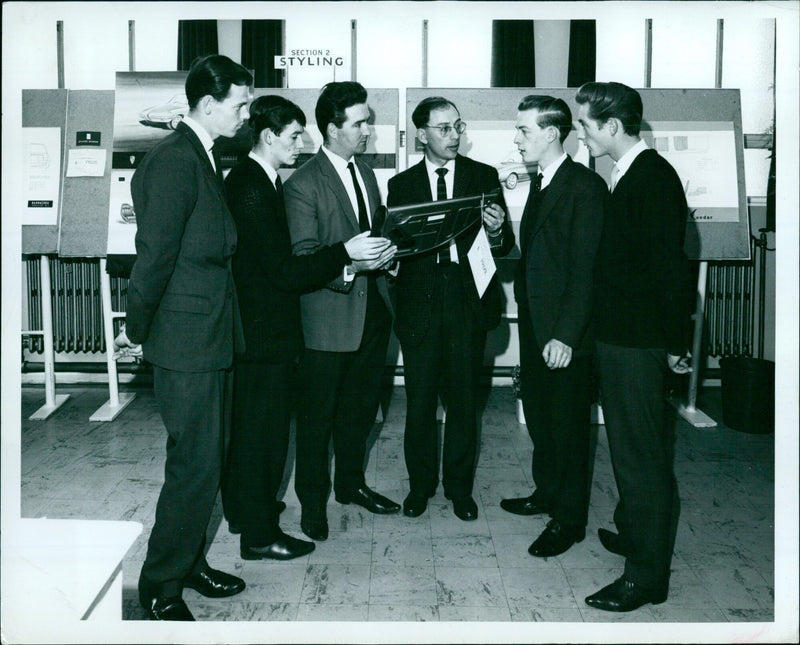 Winners of the 1963 Automobile Body Design Competition at the Institute of British Carriage & Automobile Manufacturers. - Vintage Photograph