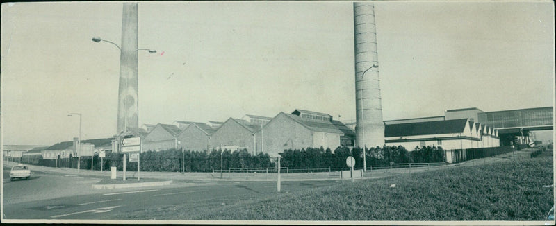 A view of the northern section of the Wolfsburg skyline. - Vintage Photograph