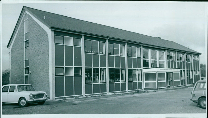 A new main office block owned by Midland Builders is pictured. - Vintage Photograph