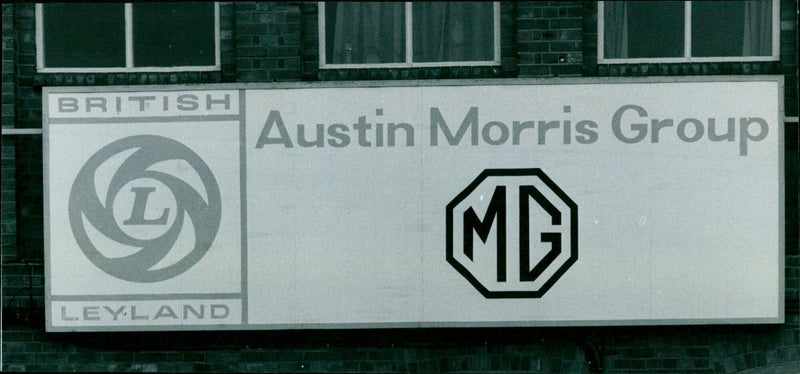 Sign of the times at the British Leyland Austin Morris Group in Cowley, England. - Vintage Photograph