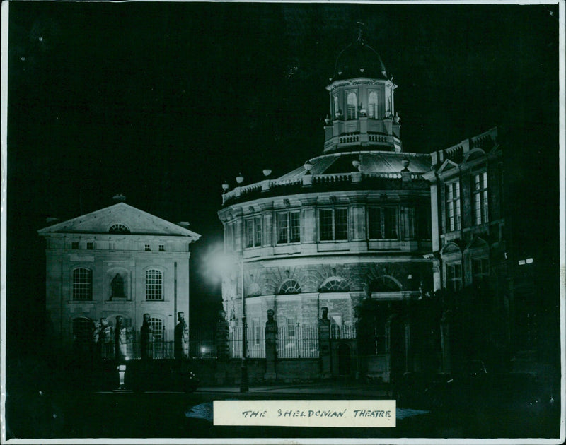 Cast members of the Sheldonian Theatre's production of "The Lament of The Qad" perform in a dress rehearsal. - Vintage Photograph