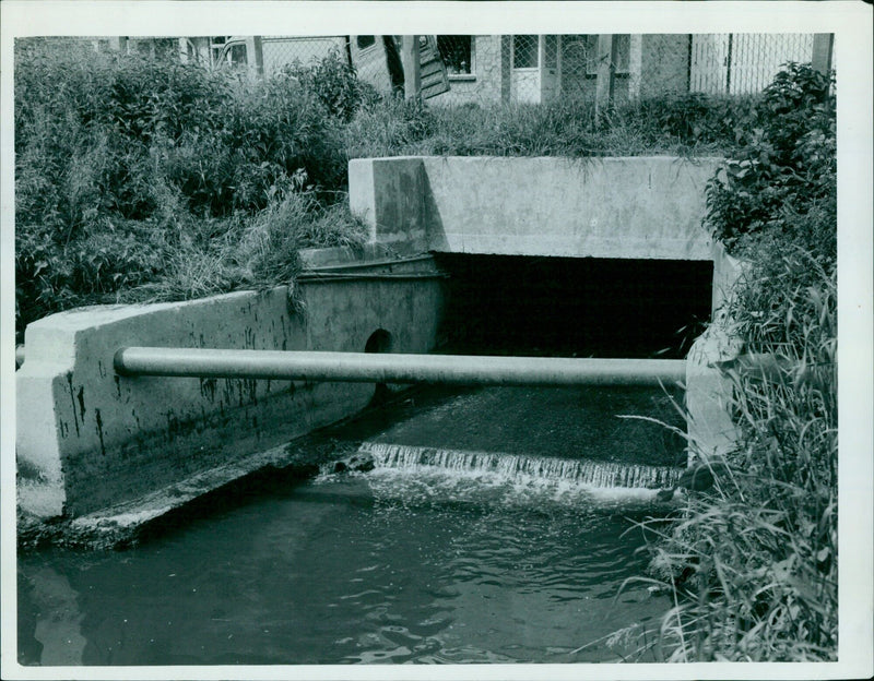 Construction of a main drain culvert at Blackbird Wey in Doddannabl N.B.H. - Vintage Photograph