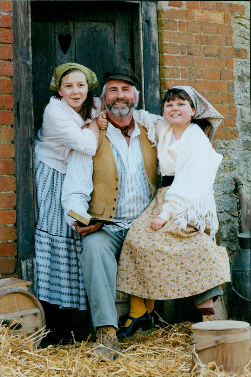 Eleanor Cartwright, Paddy Marshall, and Francesca Williams pose together. - Vintage Photograph