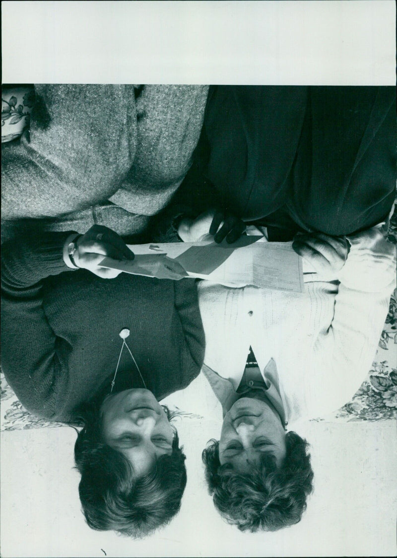 Three generations of the Alexander family riding the tram in Oxford. - Vintage Photograph