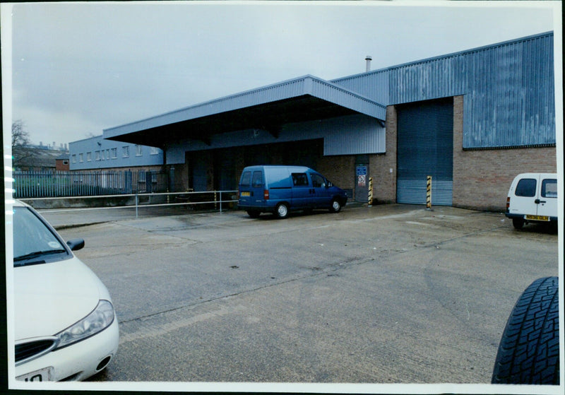 Stuart Rivett inside the WH Smith internet warehouse being completed in Cowley. - Vintage Photograph