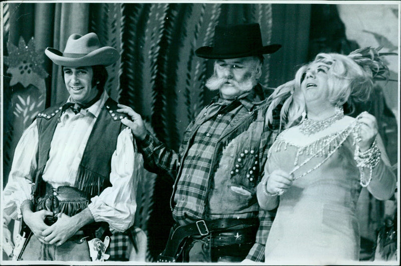 Actors Don MacLean, Jimmy Edward's and Peter Glaze perform in the show "Sleeping Beauty". - Vintage Photograph