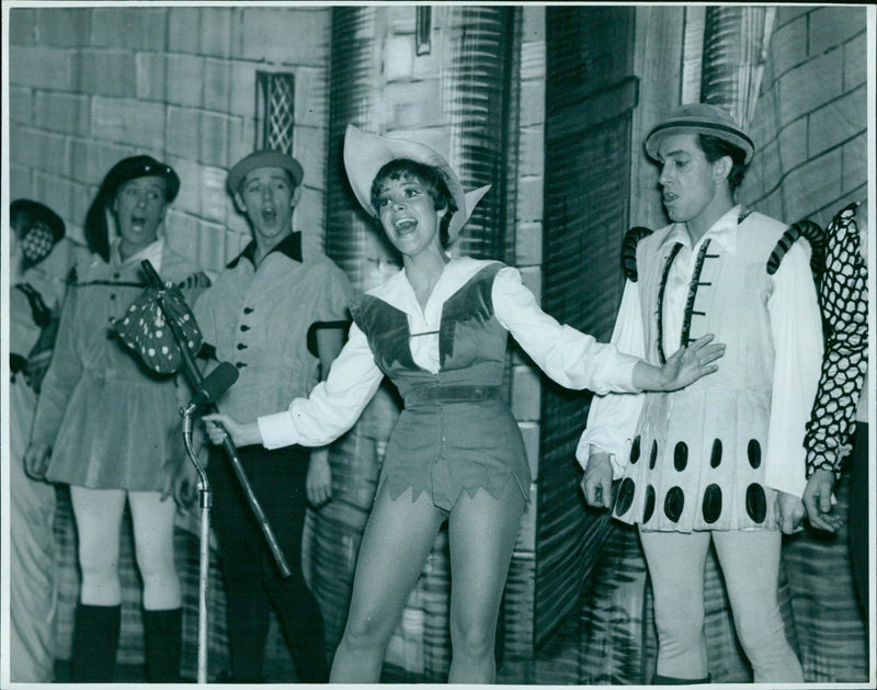 Actor Dick Whittington in costume for his role in the musical "Pants" at the New Theatre. - Vintage Photograph