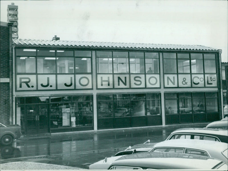 The exterior of R.J. Johnson's new extension building in Bihlies. - Vintage Photograph