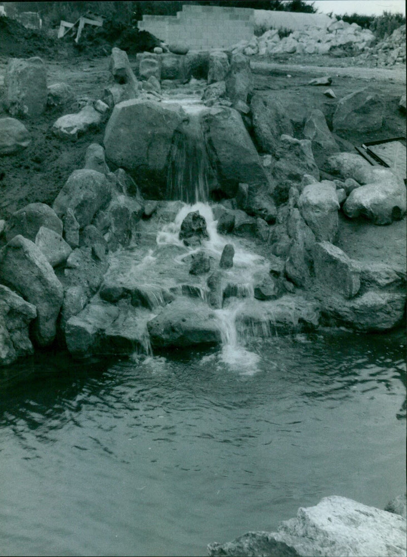 Johnson's Garden Centre staff are transforming the marshy stream near Oxford Ring Road into a Japanese water garden. - Vintage Photograph