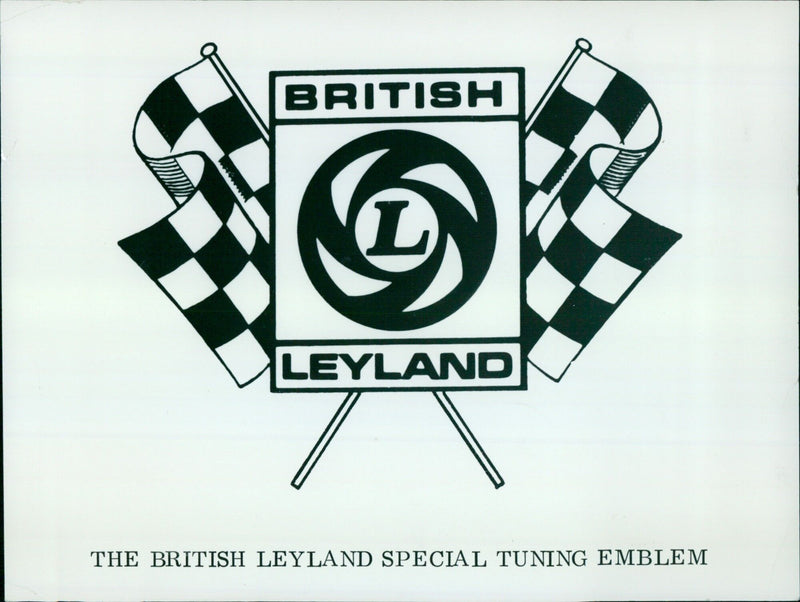 Members of the British Leyland Special Tuning team display their emblem. - Vintage Photograph