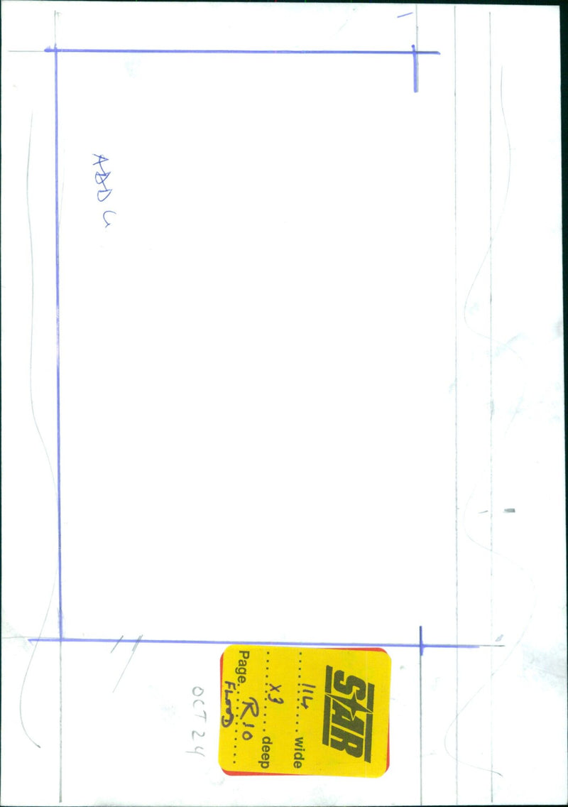 A view of a flooded street in Rio de Janeiro, Brazil. - Vintage Photograph