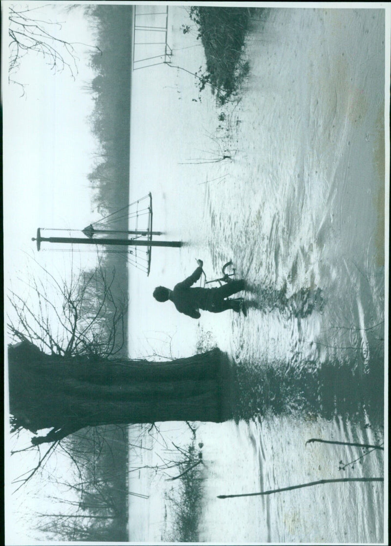 Children play in a meadow in Herdington, UK, on March 14, 1981. - Vintage Photograph