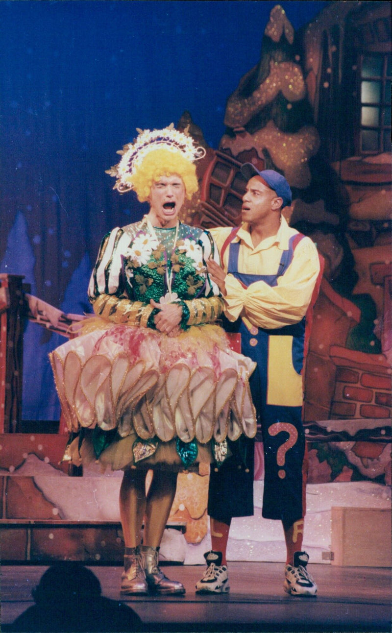 AnDeen Dennis performs in the play "Jack and the Beanstalk" at the local playhouse. - Vintage Photograph