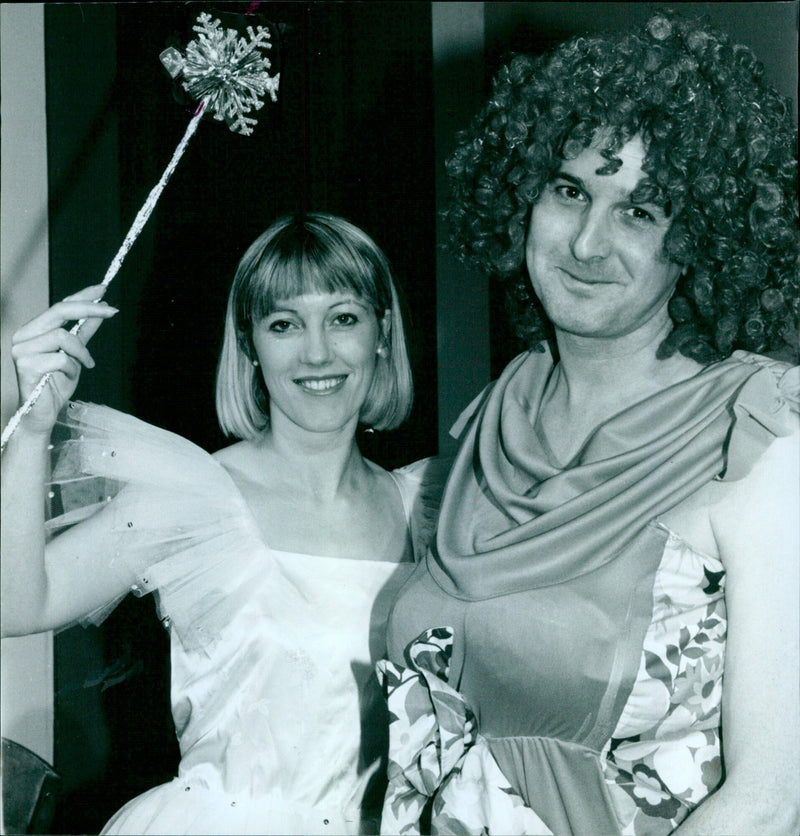 Jackie Winchcombe and Lee Dalley in a performance of Humpty Dumpty at the Z Shine Disco. - Vintage Photograph