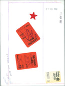 A machine in motion with hazard markings being disregarded. - Vintage Photograph