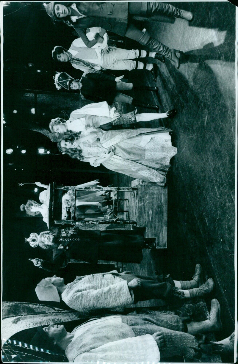 Two people perform on stage at the Oxford Playhouse. - Vintage Photograph