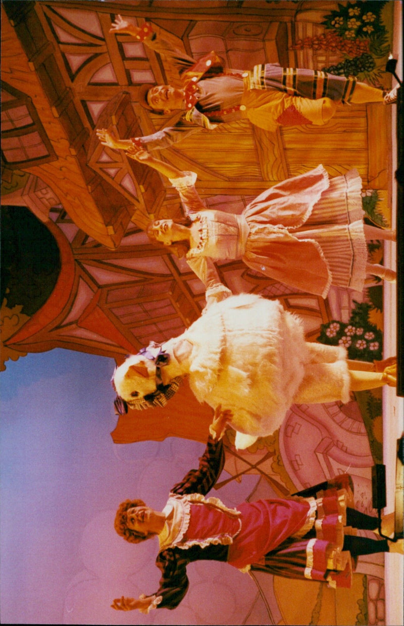 Actor performing in a pantomime production of "The Pied Piper of Hamelin". - Vintage Photograph